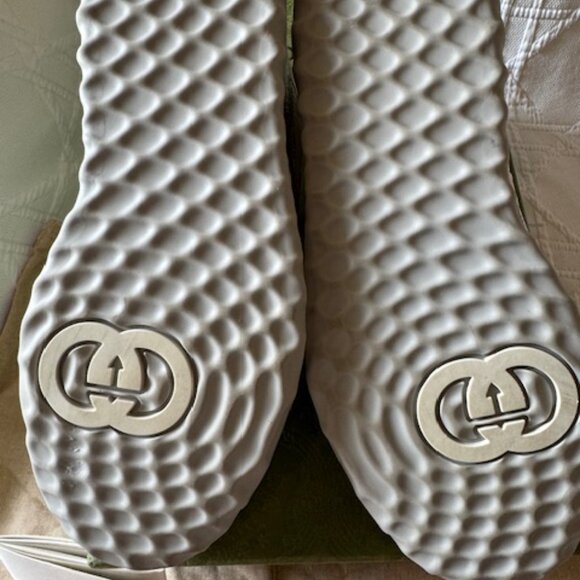 GUCCI MAC80 SNEAKER WHITE SILVER SIZE 5B - Picture 4 of 9